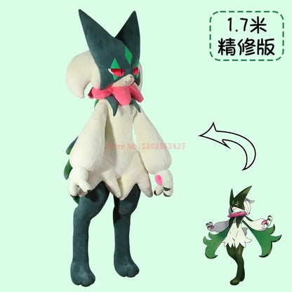170cm Meowscarada Plush Doll — Pokemon Crystal Velvet Throw Pillow, Room Decor Anime Plush, Birthday & Christmas Gift