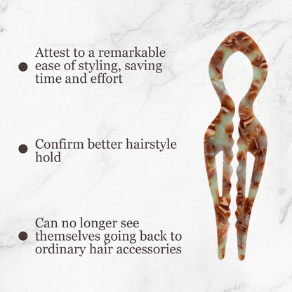Acrylic Fish Tail U-Shaped Hairpin - French Twist & Lazy Bun Styling Accessory