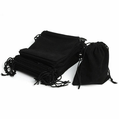 100pcs Velvet Drawstring Bags – Jewelry Gift Pouches for Wedding, Party, Sweets & Display (5x7/7x9/10x14cm)
