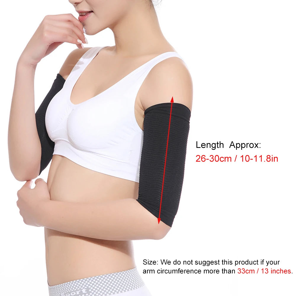 Women’s Arm Slimming Compression Sleeves – Upper Arm Shaper Wrap for Toning & Support