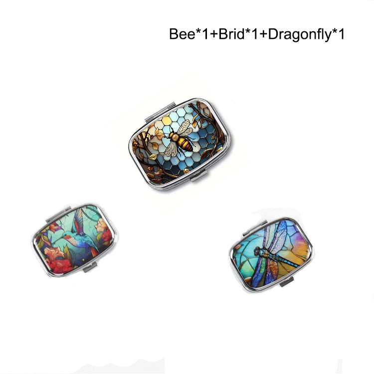 Travel Metal Organizer – Small Colored Medicine & Jewelry Storage Case for Home