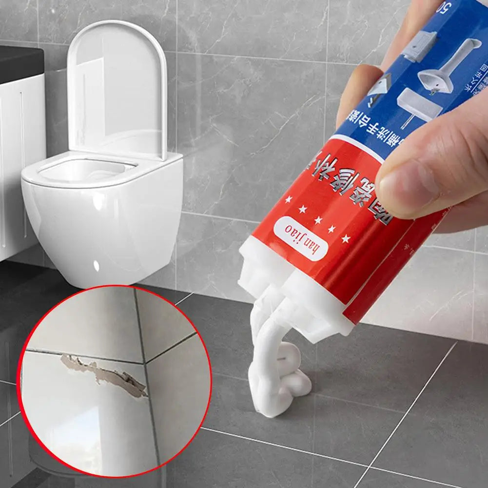 50ml Tile and Ceramic Repair Paste - Quick-Drying Adhesive for Porcelain, Enamel, Sink Cracks, and Tub Chips
