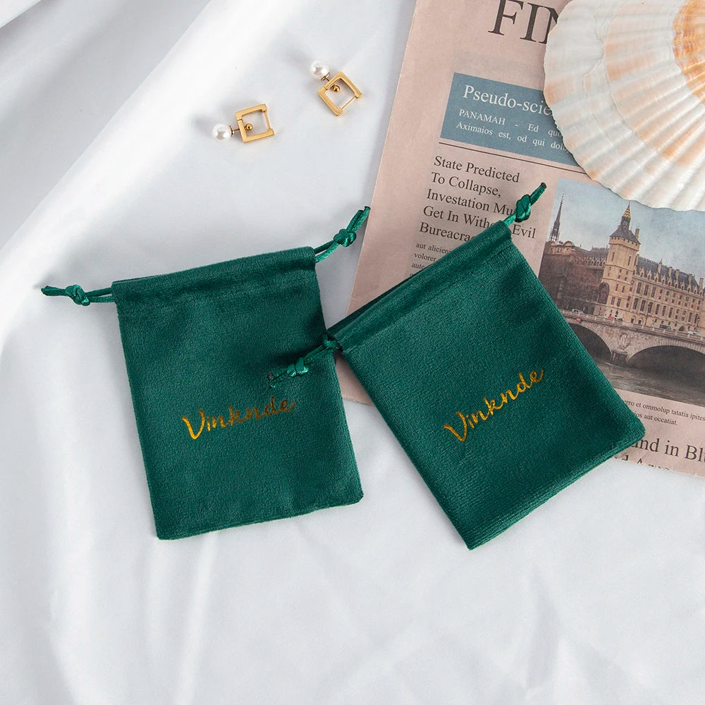 100-Pack Velvet Drawstring Jewelry Pouches - Personalized Logo Gift Bags for Wedding Favors, Candy & Makeup Packaging