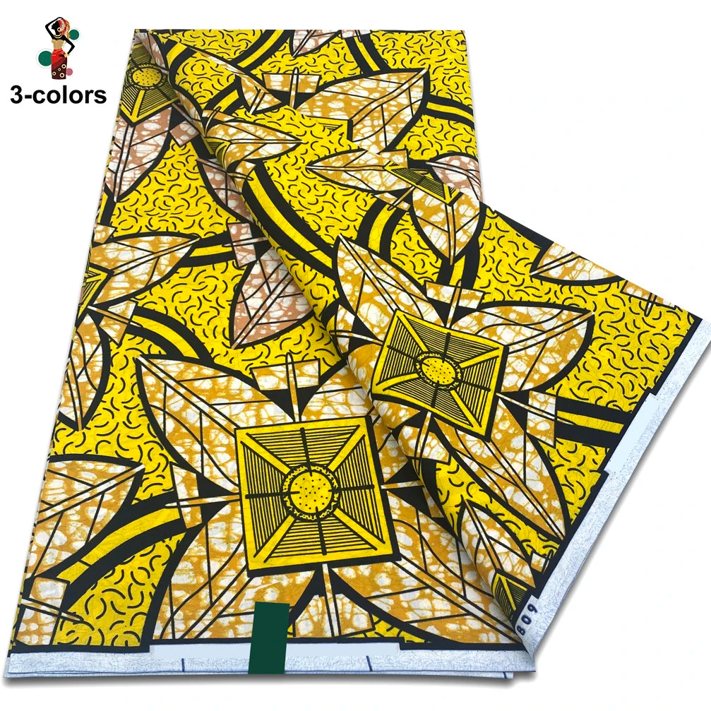 2026 Original African Wax Print Fabric - 100% Cotton Nigerian Ankara Batik Soft Pagne Material