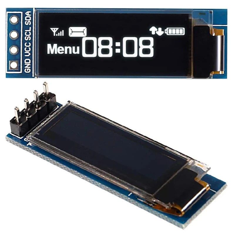 0.96 Inch OLED Display Module | SSD1306 I2C IIC SPI Serial 128x64 LCD for Arduino with Soldered Pin Headers