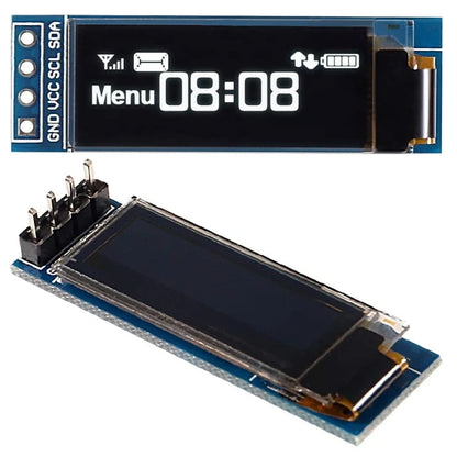 0.96 Inch OLED Display Module | SSD1306 I2C IIC SPI Serial 128x64 LCD for Arduino with Soldered Pin Headers