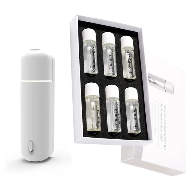 Mini USB Rechargeable Car Aroma Diffuser – Essential Oil Fragrance Air Freshener Vent Clip
