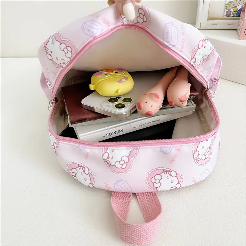 Anime Cartoon Kuromi, Melody & Cinnamoroll Backpack – Kawaii Canvas Schoolbag for Boys & Girls, Hello Kitty Fashion Kids Backpack