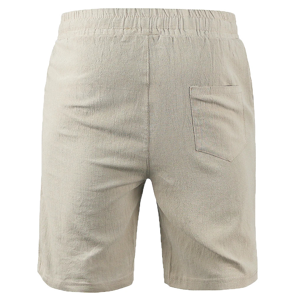Men’s Cotton Linen Shorts – Breathable Summer Solid Color Linen Trousers, Fitness Streetwear S-3XL