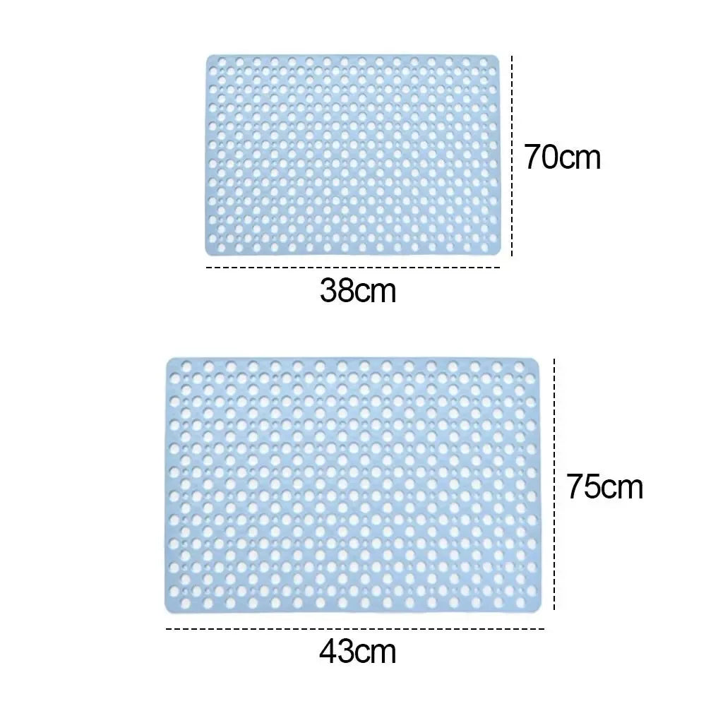 Non-Slip Bath Mat with Drain Holes – Easy Clean Bathtub Mat with Suction Cups for Bathroom Safety