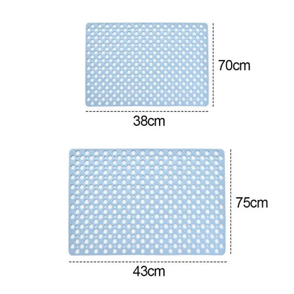 Non-Slip Bath Mat with Drain Holes – Easy Clean Bathtub Mat with Suction Cups for Bathroom Safety