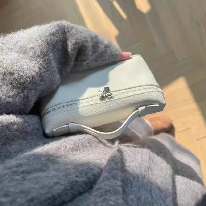 Lychee Grain Mini Shoulder Bag - Elegant Women’s Fashion Crossbody Handbag with Lunch Box Style Design