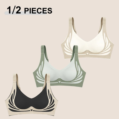 Seamless Push-Up Angel Wings Bra Set for Women – Soft Wireless Comfortable Breathable Lingerie (1 or 2 Pack)