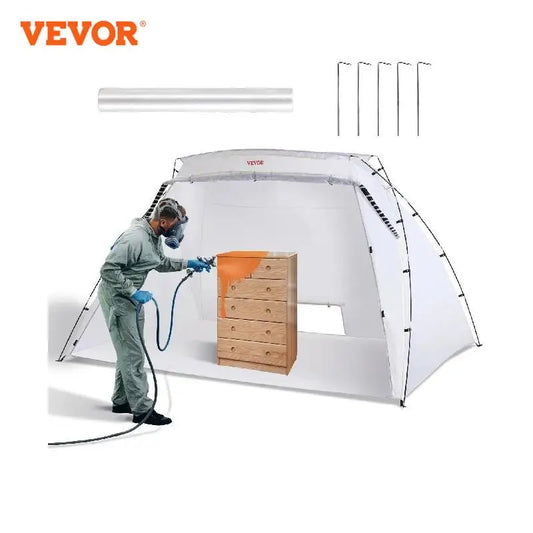 VEVOR Foldable Portable Paint Booth Shelter - Versatile Spray Painting Tent for DIY Projects and Crafts, Available in 7.5x5.2x5.2/10x7x6ft Sizes, Ideal for Furniture and Hobby Tools