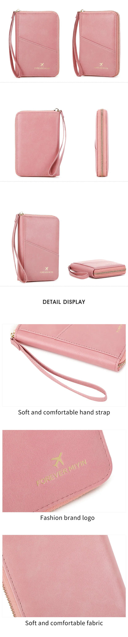 New Retro RFID PU Leather Passport Bag – Fashionable Multifunctional Passport Cover & Travel Clip for Men & Women