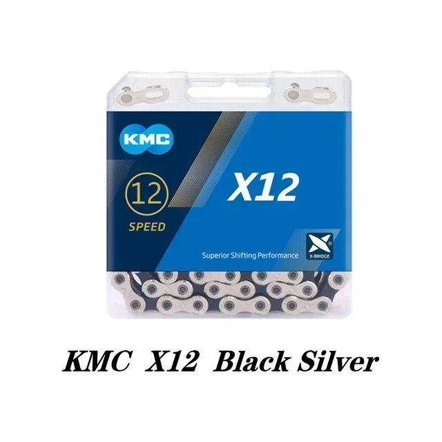 KMC X8 X9 X10 X11 X12 Bicycle Chain – 8v, 9v, 10v, 11v, 12v, 118L/126L, Road/MTB Chain with Quick-Link for SHIMANO SRAM Crankset