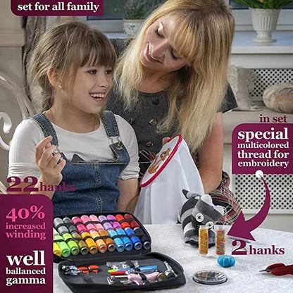 DIY Multi-Function Sewing Box Set: Hand Quilting, Stitching, Embroidery Thread Sewing Accessories Kit