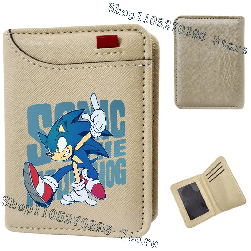 Sonic & Shadow Cartoon Wallet – Anime Multi-Card Vertical Holder, Portable Slim Card Pack, 2026 New Fashion Gift Wallet