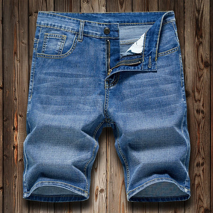 Men’s Slim Fit Stretch Denim Shorts – Classic Summer Business Casual Fashion Shorts