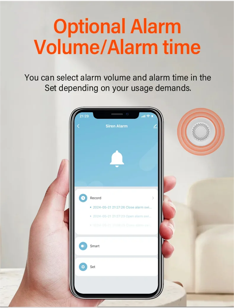 Tuya Zigbee Siren Alarm – 100db Smart Home Security Speaker, Works with Alexa & Yandex Alice, Requires Tuya Zigbee Hub