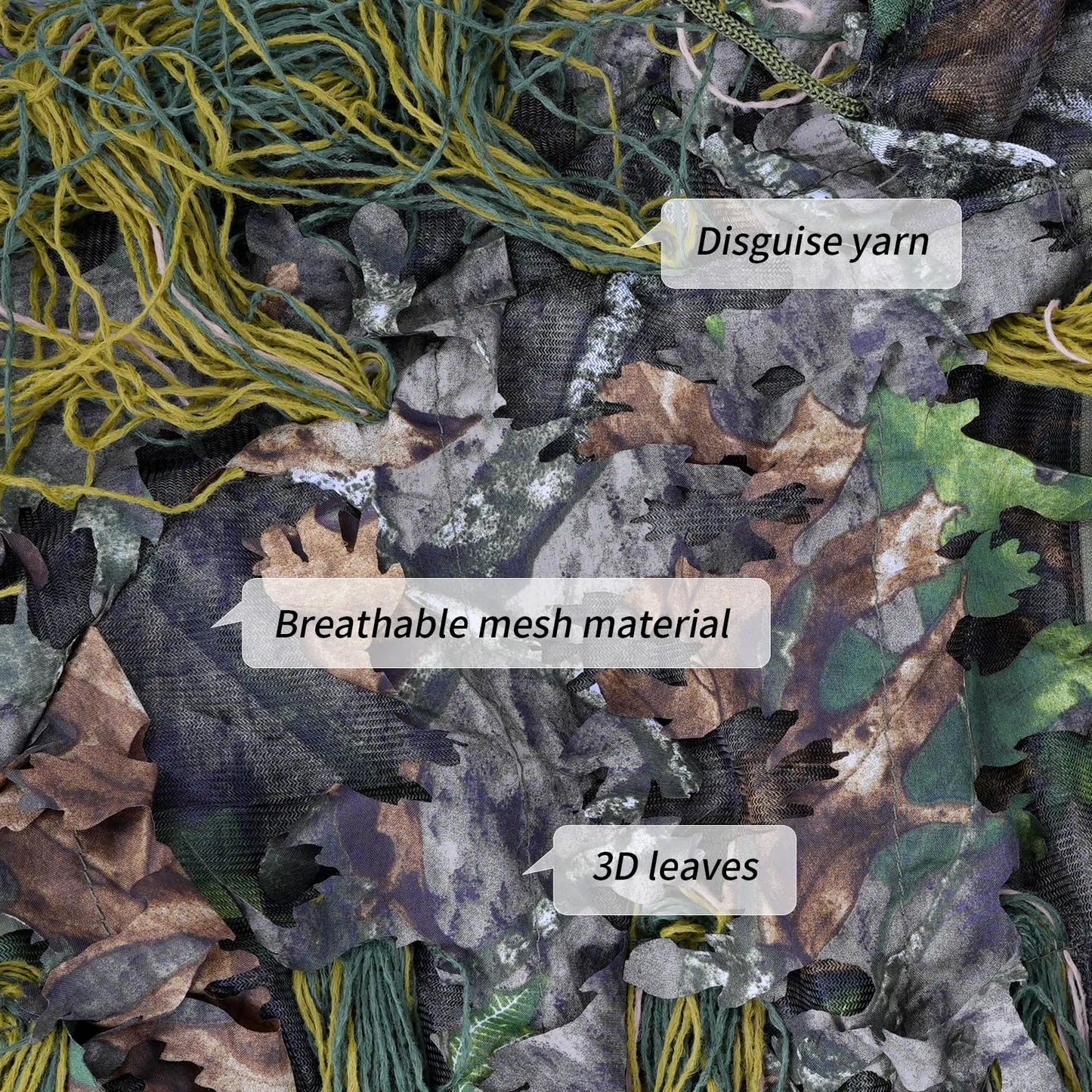 JOAXOR 3D Ghillie Suit - Leafy Woodland Camouflage Hunting Suit for Men, Outdoor Stealth & Tactical Gear