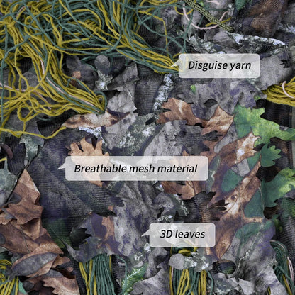 JOAXOR 3D Ghillie Suit - Leafy Woodland Camouflage Hunting Suit for Men, Outdoor Stealth & Tactical Gear