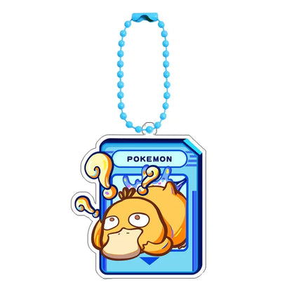 Pokémon Acrylic Keychain Set — Eevee, Pikachu, Gengar & Charizard Cartoon Pendant for Anime, Game Collection & Gift Toys