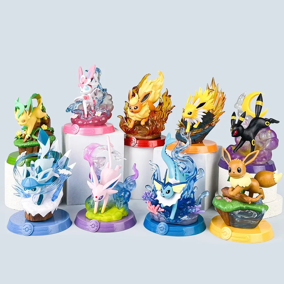 Pokémon Pikachu and Eevee Blind Box Figures - 8-Style Anime Collectible Action Dolls and Desktop Decorations for Birthday Gifts