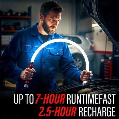 Bendable LED Flashlight - Rechargeable High-Lumen Flexible Work Light for Mechanics & Auto Repair