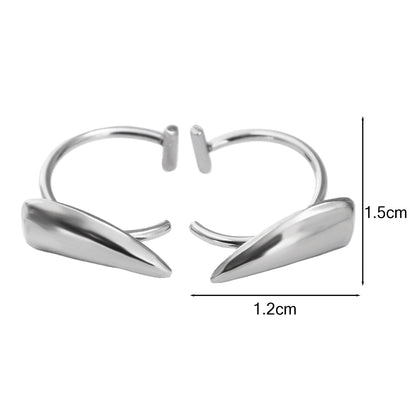 Stainless Steel Sharp Teeth Fake Lip Ring – Personalized Punk Gothic Body Jewelry for Women