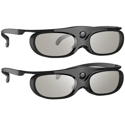 2PCS BOBLOV Active Shutter 3D Glasses – DLP-Link USB Blue, Compatible with BenQ W1070, W700, Dell Projectors