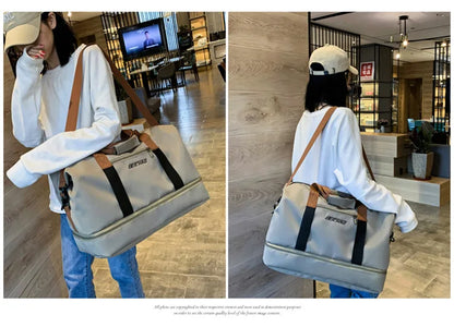 Travel Gym Bag – Short-Distance Luggage & Portable Fitness Duffel, Shoulder, Crossbody, and Weekender Carry-On Bag