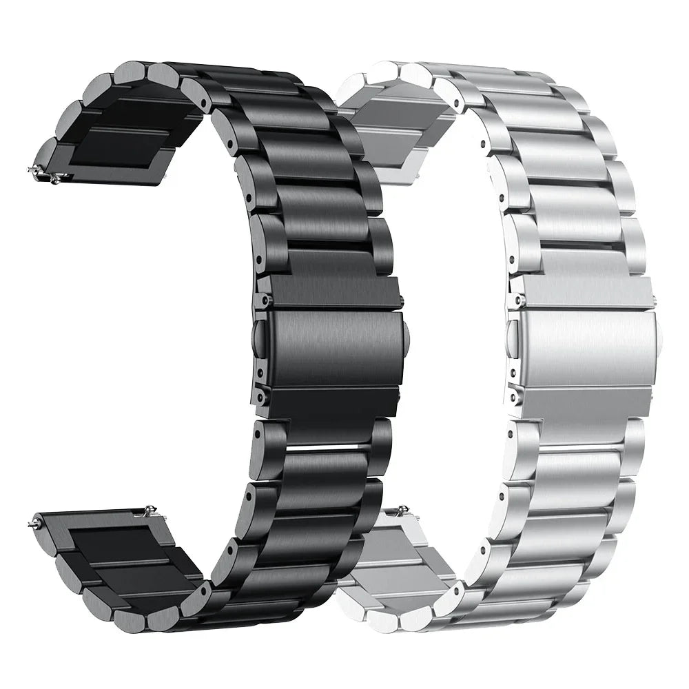 22mm/20mm Metal Watch Strap – Compatible with Garmin Vivoactive 3/4/5, Forerunner 245/645/745/965, Venu 2/3, SQ2 Music