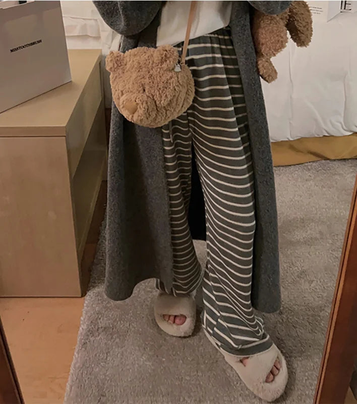 M-4XL Women’s Maternity Radish Pants – Cotton Fleece Ankle-Length Corduroy Sweatpants, High Waist Autumn Pregnancy Trousers