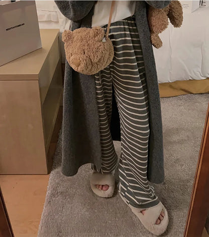 M-4XL Women’s Maternity Radish Pants – Cotton Fleece Ankle-Length Corduroy Sweatpants, High Waist Autumn Pregnancy Trousers