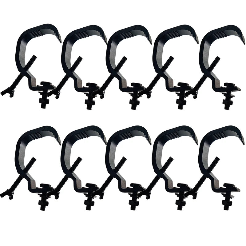 10PCS Aluminum Stage Light Hooks - 30KG Load Bearing Mounting Clamps for LED PAR & Moving Head Lighting Equipment