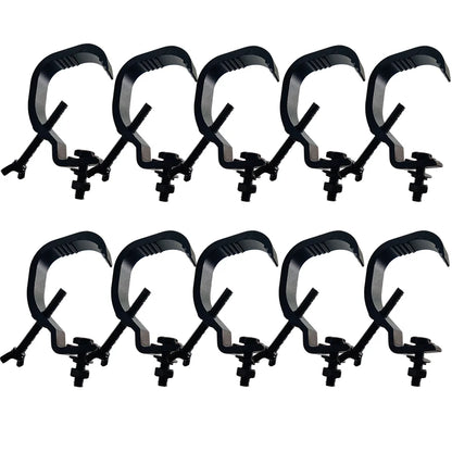 10PCS Aluminum Stage Light Hooks - 30KG Load Bearing Mounting Clamps for LED PAR & Moving Head Lighting Equipment