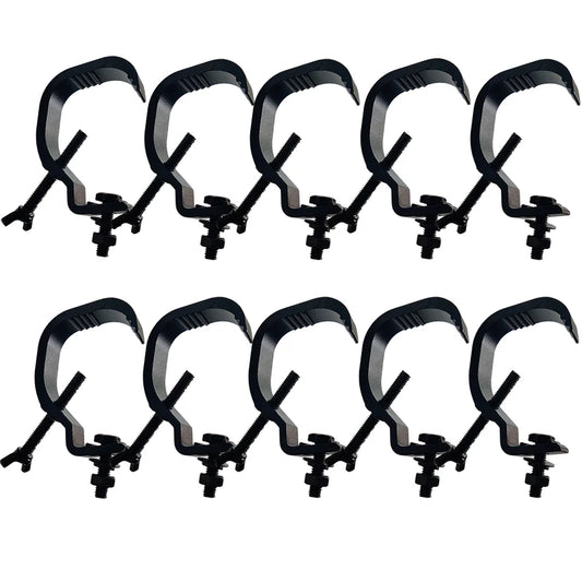 10PCS Aluminum Stage Light Hooks - 30KG Load Bearing Mounting Clamps for LED PAR & Moving Head Lighting Equipment