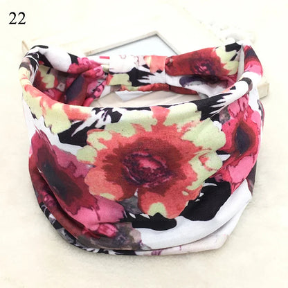 Bohemian Wide Cotton Stretch Headband for Women – Turban Headwrap, Bandage Hairband, Bandana Hair Accessories