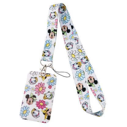 Cartoon Stitch Credential Holder Lanyard – Cute Neck Strap for Keychain, Pass & Credit Card Holder Accessories