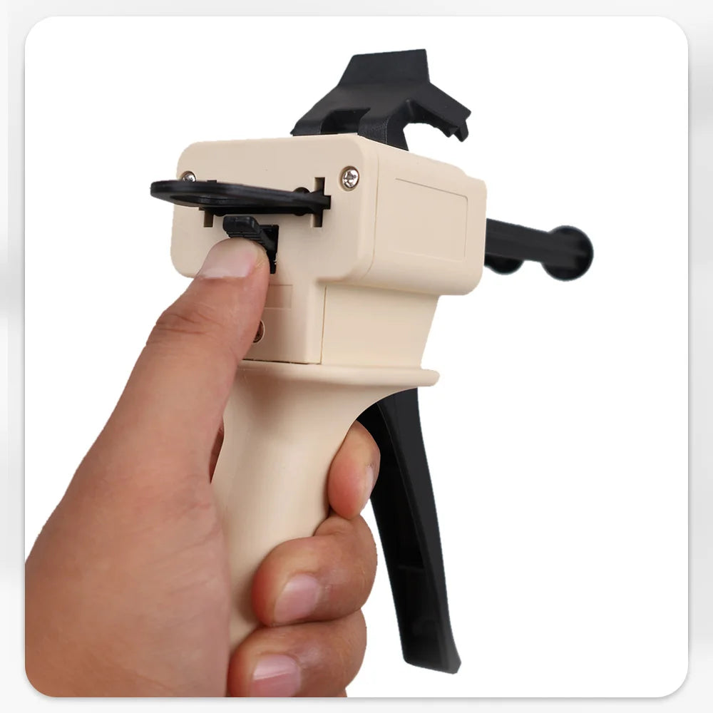 Dental Impression Mixing & Dispensing Gun – 4:1/10:1 Silicone Rubber Dispenser for Dentist Tools, Denspay Universal Gun