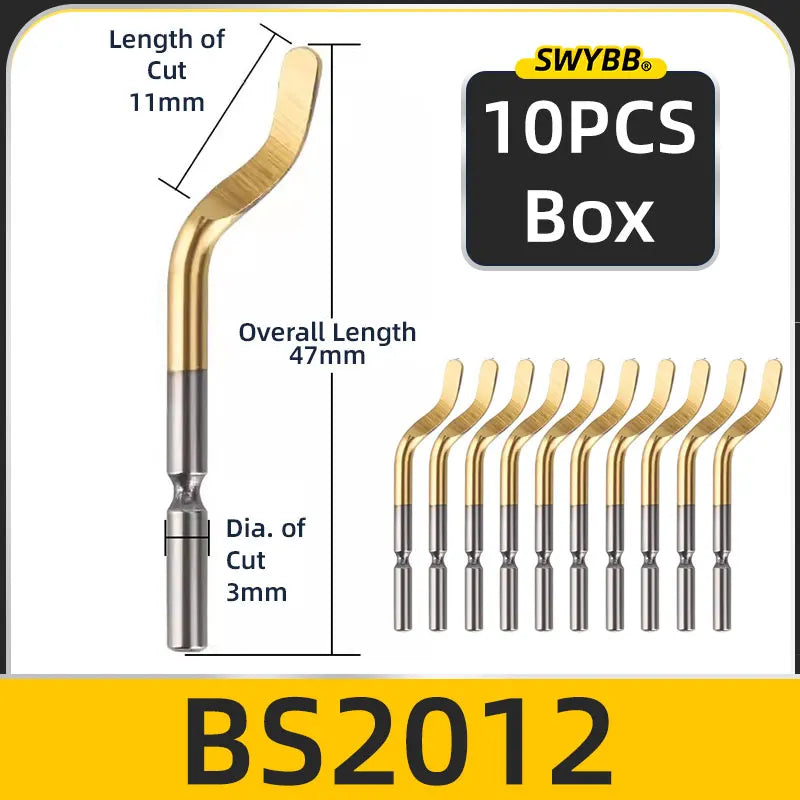 Burr Handle 3D Printer Metal Deburring Tool – NB1100 Router Bit, Rotary Trimming Knife & Scraper Blades for Repair