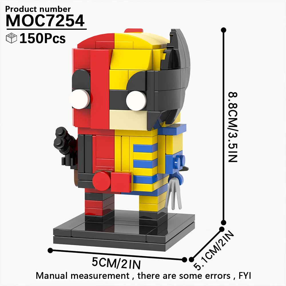 MOOXI Movie Series MOC BrickHeadz Building Blocks Set – DIY Educational Toy for Kids