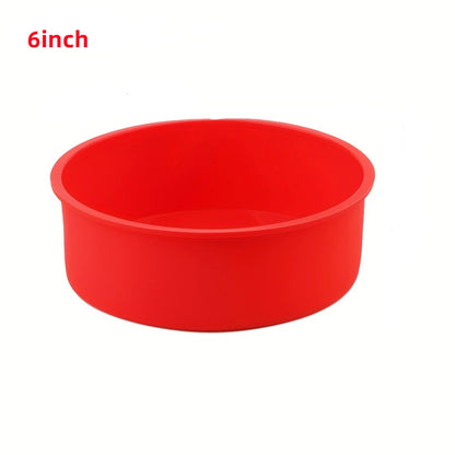 Round Silicone Cake Mold – 4/6/8/10 Inch Non-Stick Baking Pan for Cheesecake, Birthday & Christmas Parties