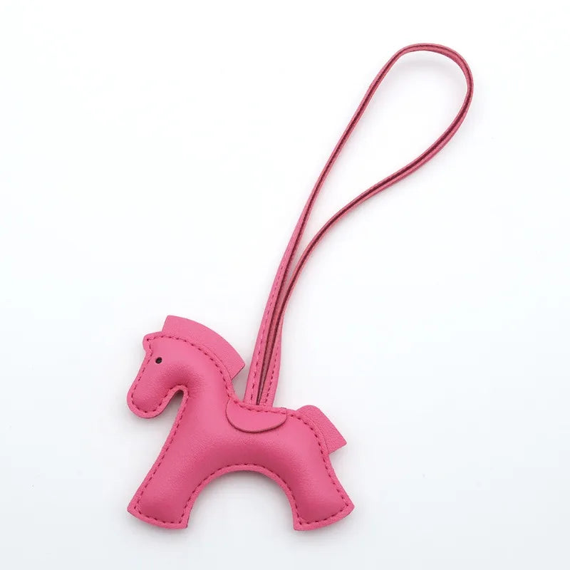 Fashion Horse Keychain - PU Leather Horse Charm for Car Keys, Handbags & Gifts