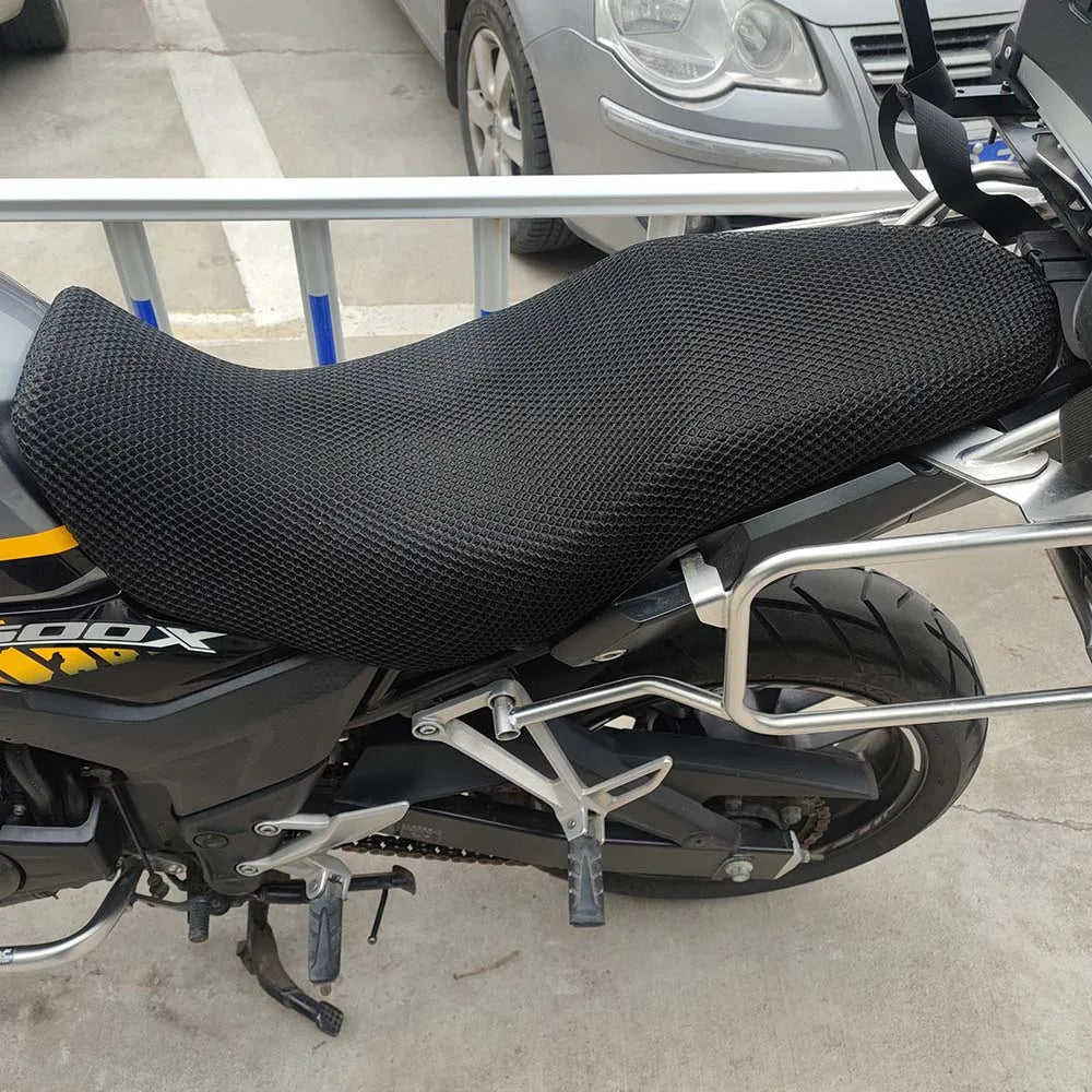 Honda CB500X Mesh Seat Cushion Cover – Breathable Heat Insulation Anti-Slip Seat Protector Accessories (All Years CB500X/CB500)