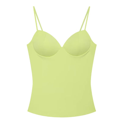 Women’s Sleeveless Crop Top - Backless Corset Camisole Bodycon Bustier Tank Top with Adjustable Straps