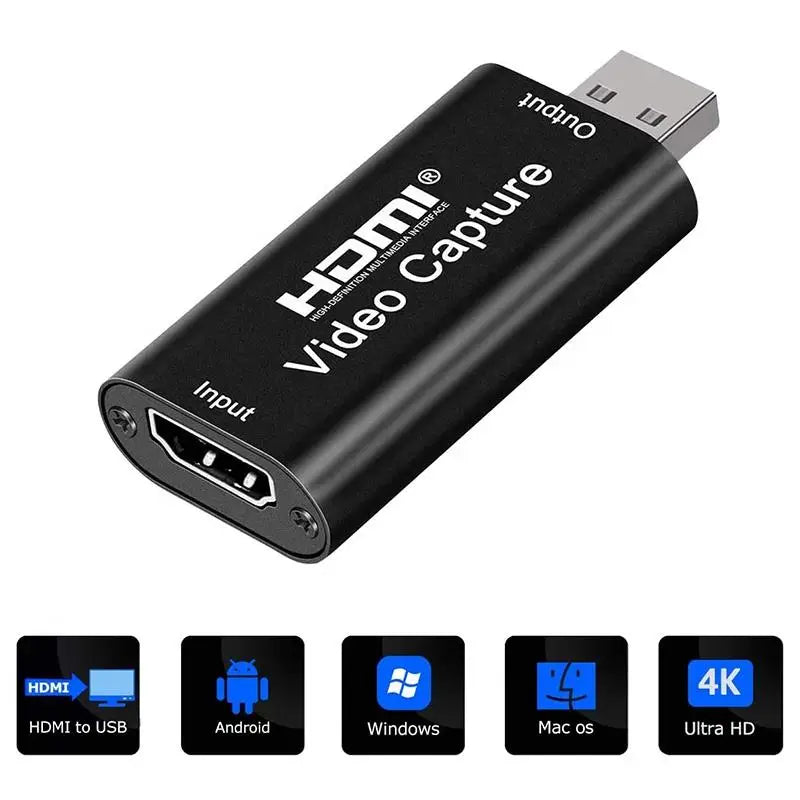 1080P HDMI USB Capture Device – Video Recording & Streaming for Gaming, Conferencing, Mac & PC Compatible