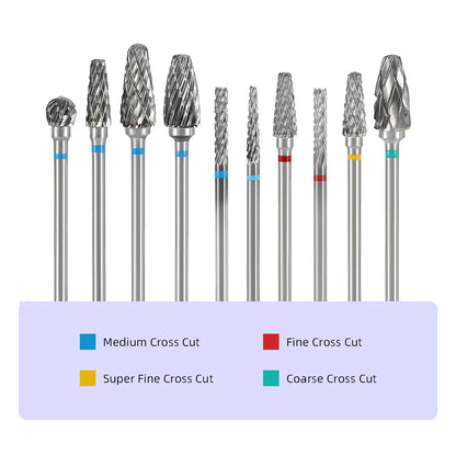 DENTAL Carbide Drills Kit - 2.35mm HP, Autoclavable at 135°C, for Universal Grinding, Removing & Polishing