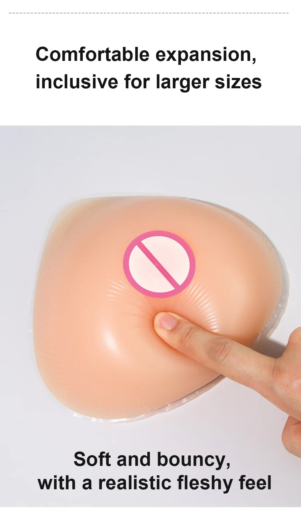 LERVANLA Silicone Fake Chest Pads – Small to Super Large Female Breast Enhancer for Underwear & Display